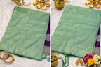 PURPLE AND SAGE GREEN SOFT SILK SAREE
