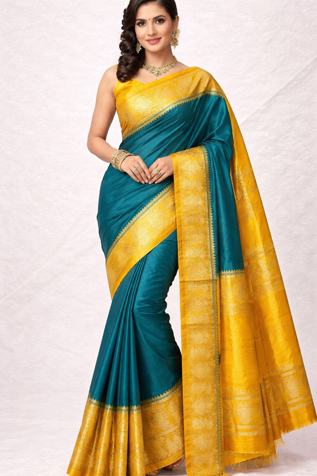 MULTICOLOUR CRAPE SILK SARIS