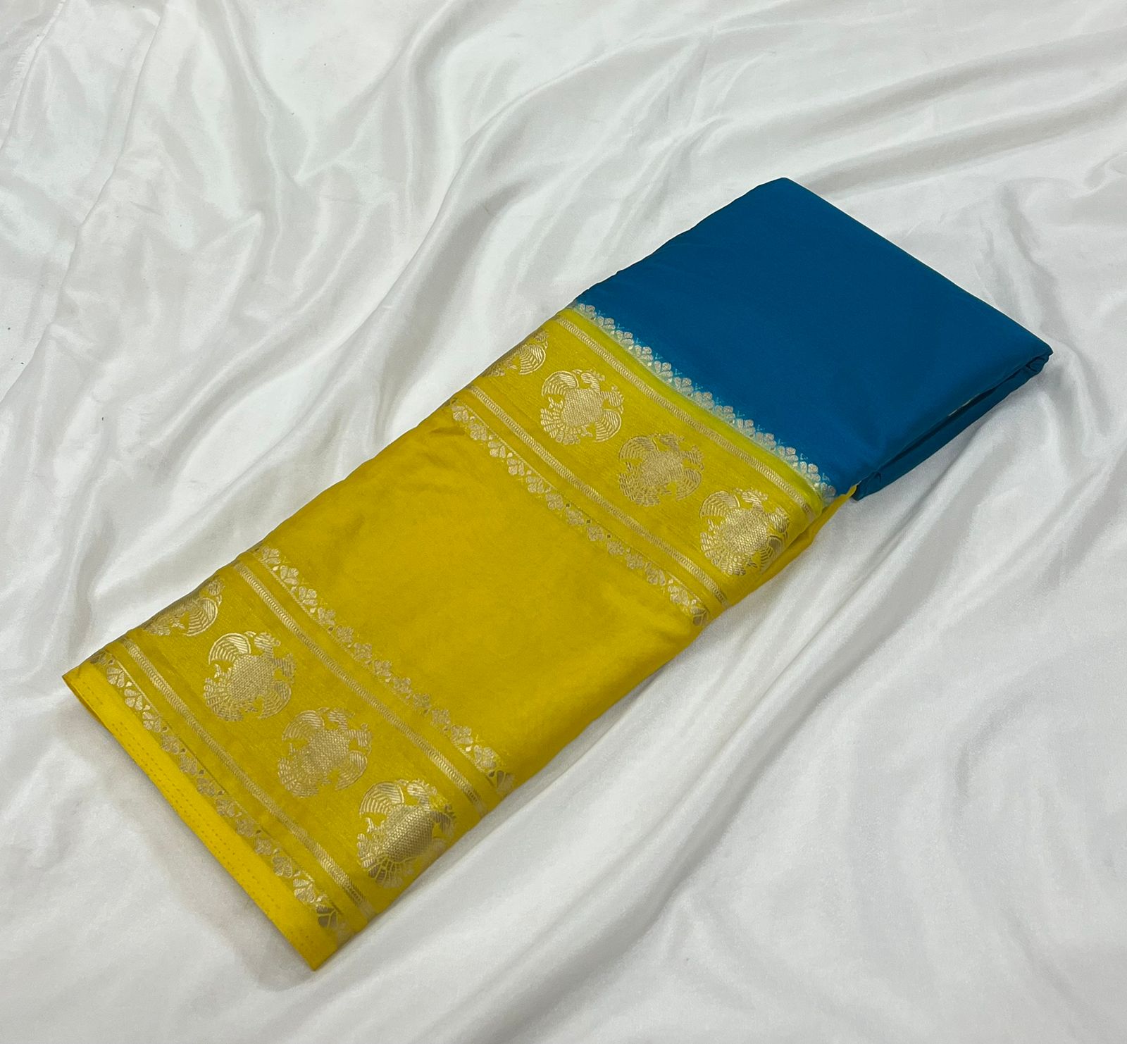 MULTICOLOUR CRAPE SILK SARIS