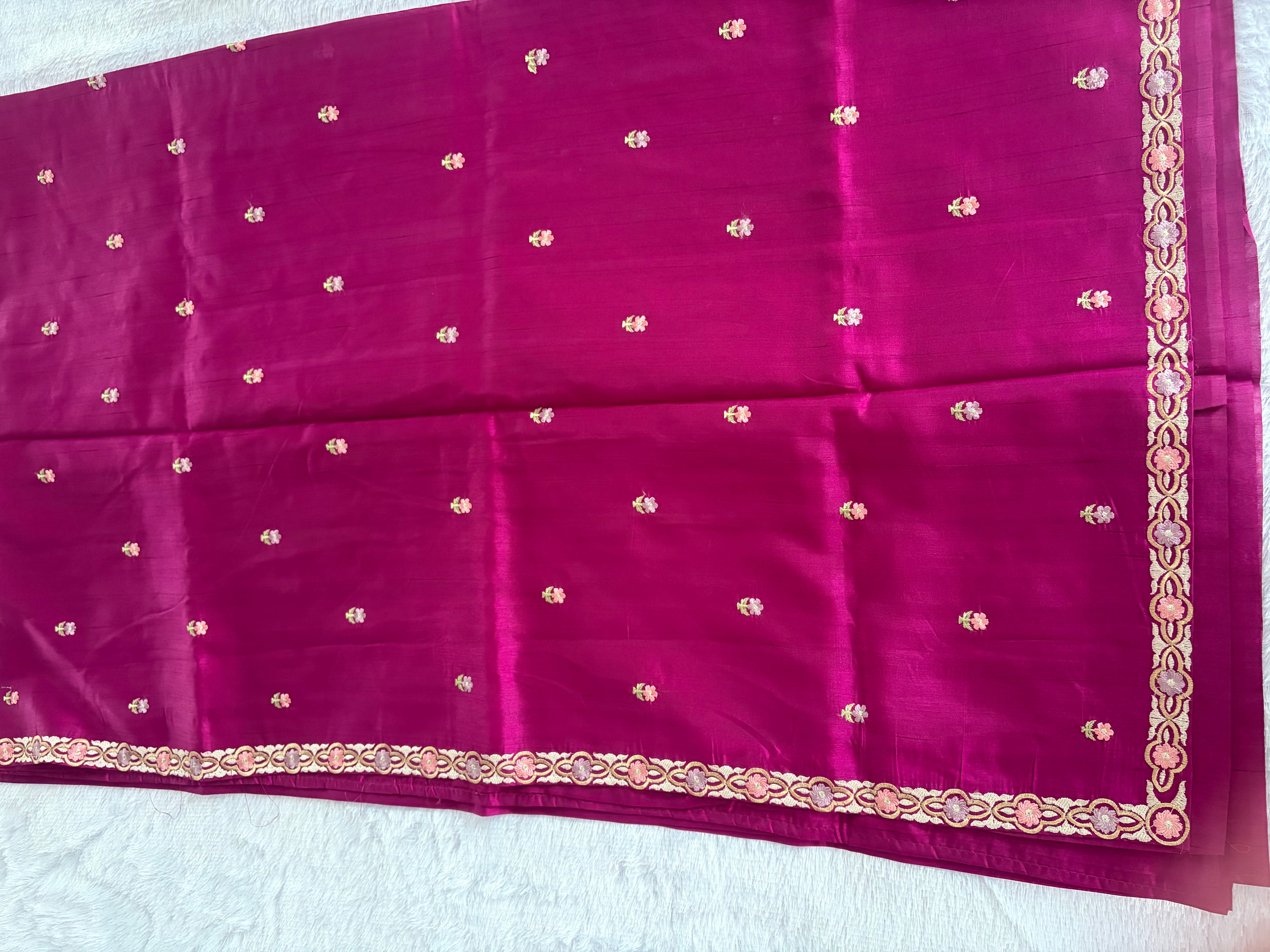 MAGENTA TUSSAR DESIGNER SAREE