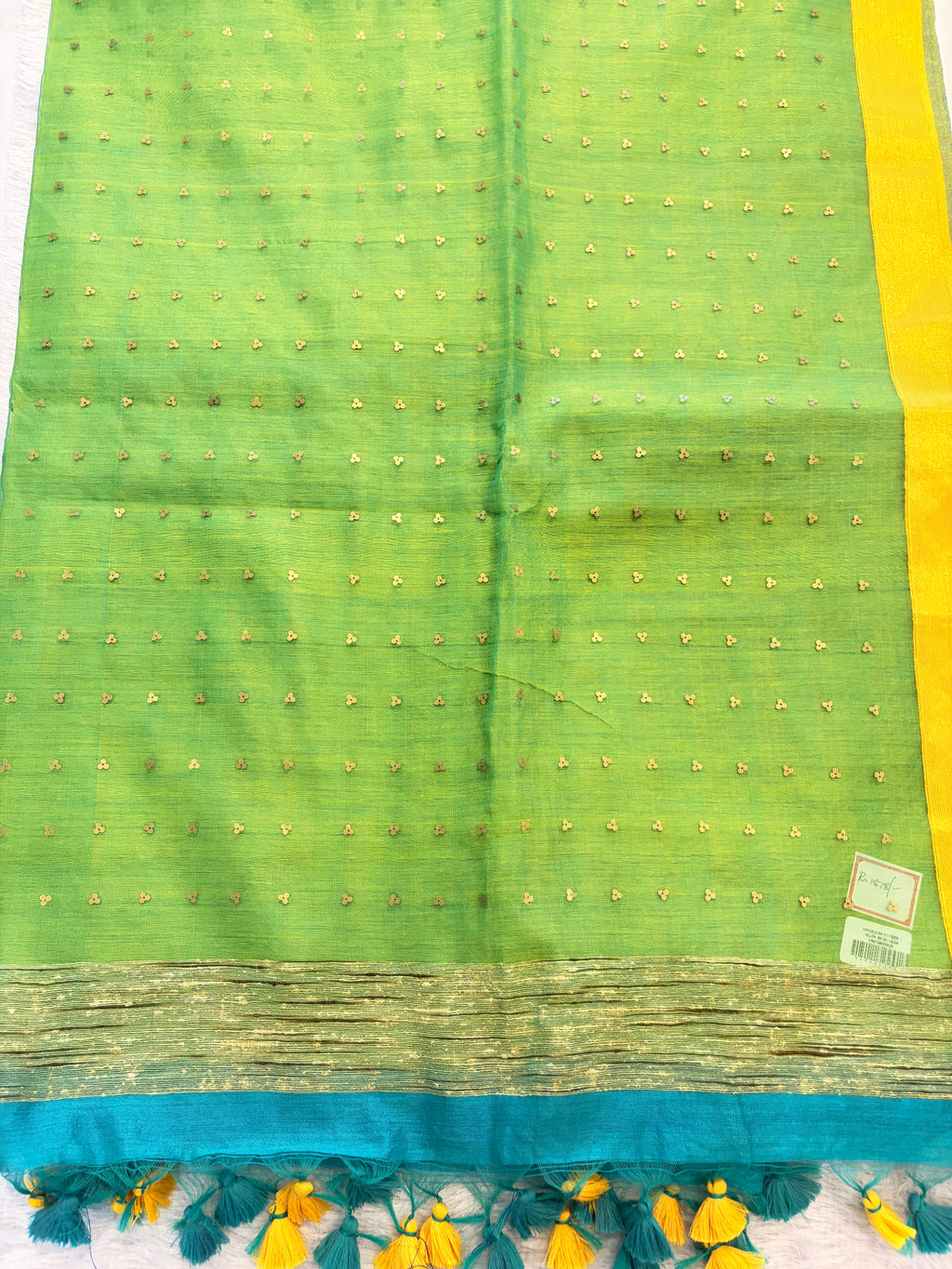 BLUE AND GREEN HANDLOOM SAREE