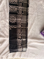 BLACK AND PURPLE BATIK PRINT SARIS