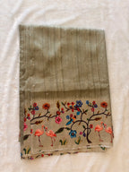 GREEN TUSSAR SILK SAREE