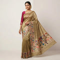 GREEN TUSSAR SILK SAREE