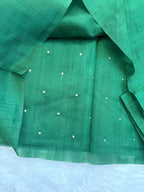 GREEN TUSSAR HANDLOOM SAREE