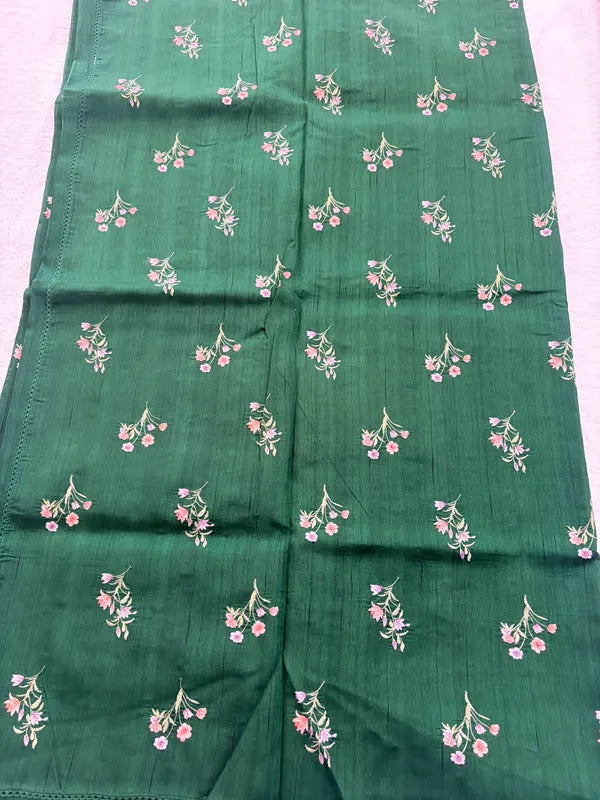 GREEN TUSSAR HANDLOOM SAREE