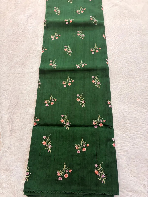 GREEN TUSSAR HANDLOOM SAREE