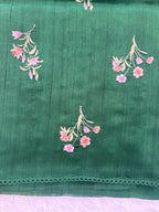 GREEN TUSSAR HANDLOOM SAREE