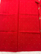 RED TUSSAR SILK SAREE