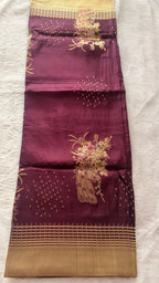 DARK PURPLE SILK SAREE