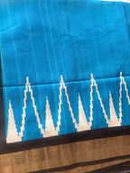 BLUE CHANDERI SILK SAREE