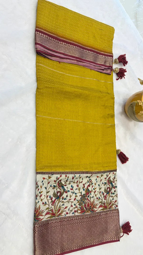 MUSTARD YELLOW SOFT SILK