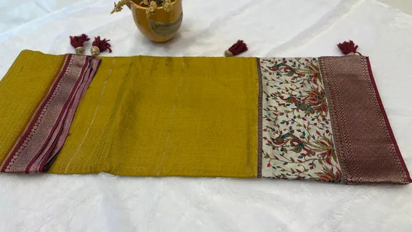 MUSTARD YELLOW SOFT SILK