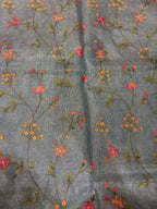 TISSUE EMBROIDERY SAREE