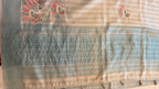 BLUE AND WHITE TUSSAR SILK SAREE