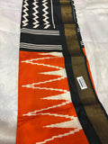 ORANGE CHANDERI SILK