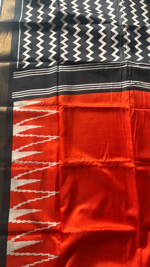 ORANGE CHANDERI SILK