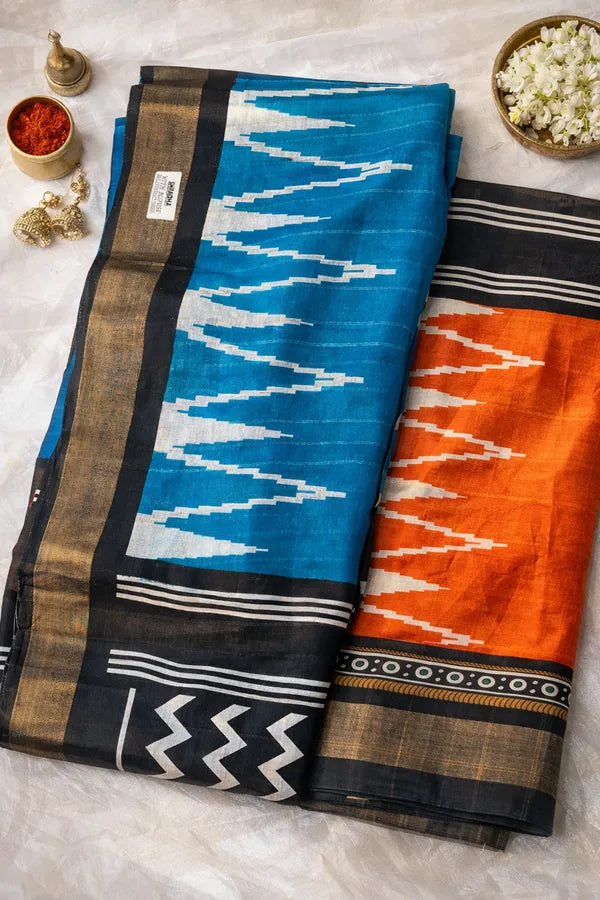 ORANGE CHANDERI SILK