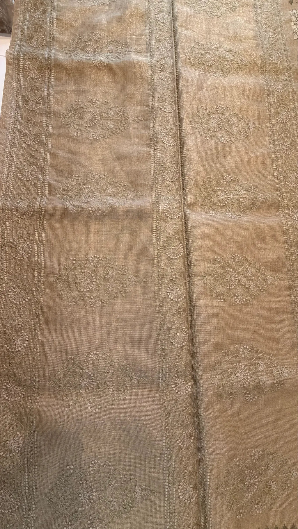 GREEN TISSUE EMBROIDERY SAREE