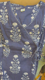 Indigo blue pure cotton suit